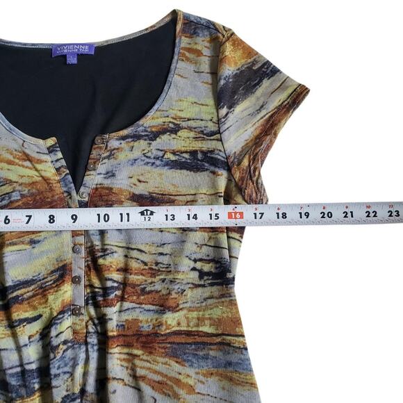 Vivienne Tam Multicolor Mesh Abstract Print Women's Tunic Top - Large - Picture 7 of 8